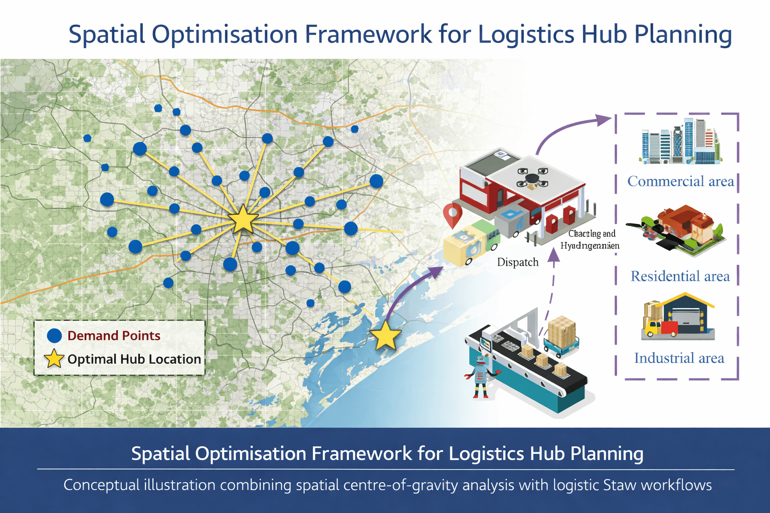 Strategic Logistics Hub Selection through Spatial Optimisation